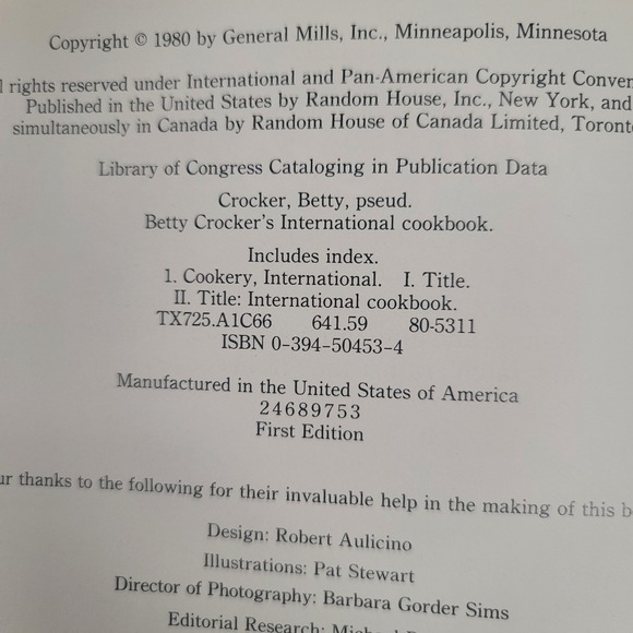 Betty Crocker's International Cookbook - Vintage Recipes - Picture 3 of 3